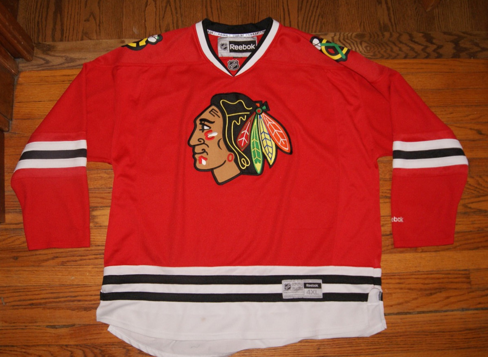 Chicago Blackhawks Reebok Premier Blank Red Jersey 4XL Sewn NHL Hockey